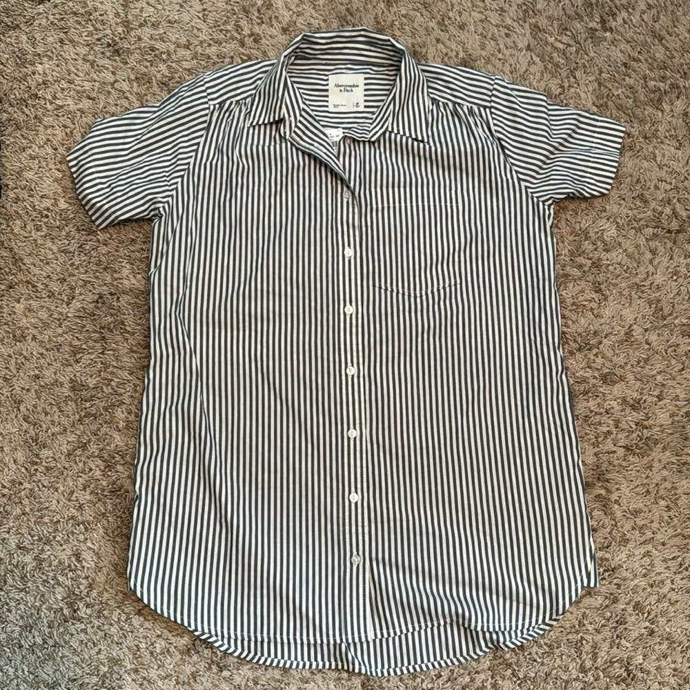 Abercrombie & Fitch Relaxed Poplin Shirt Dress